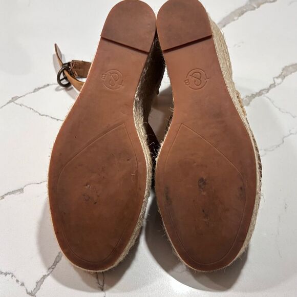 Treasure & Bond | Tan Leather Platform Espadrilles Wedge Sandals Women’s Size 8 - Picture 10 of 11